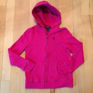 Pink Polo Full Zip Hoodie - Large 12/14